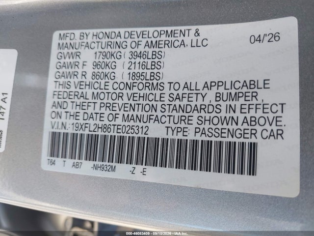 2026 HONDA CIVIC SPORT 9