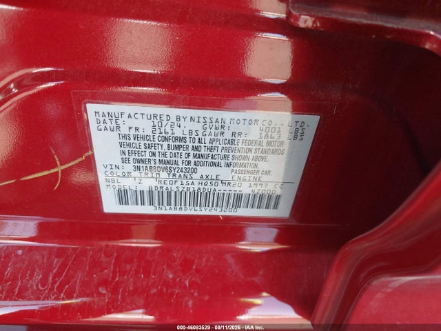 2025 NISSAN SENTRA SR 9
