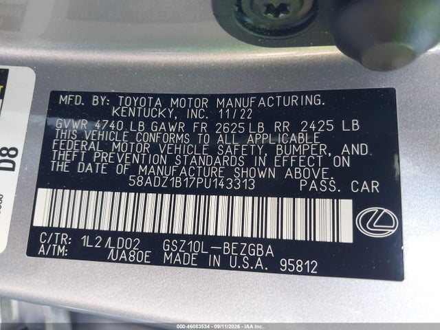 2023 LEXUS ES 350 9
