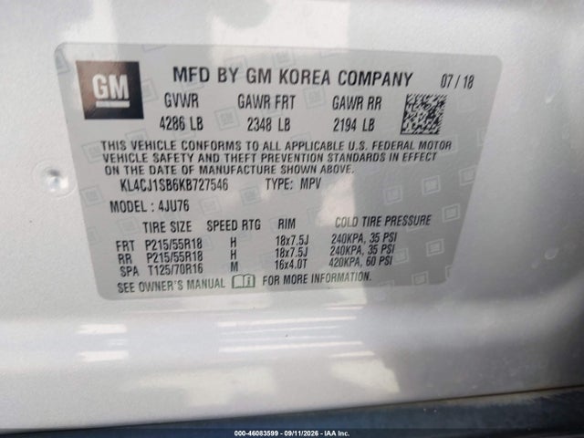 2019 BUICK ENCORE FWD SPORT TOURING 9