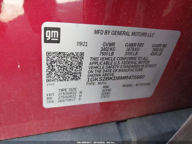 2021 GMC YUKON 4WD SLT 9