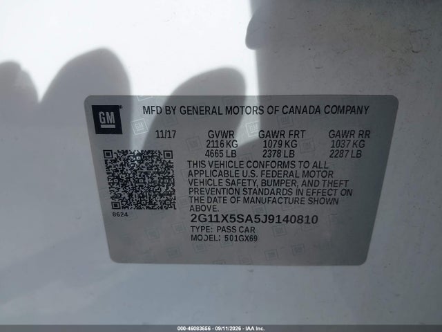 2018 CHEVROLET IMPALA 1FL 9