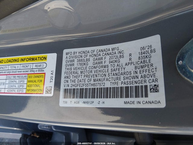 2026 HONDA CIVIC SPORT 9
