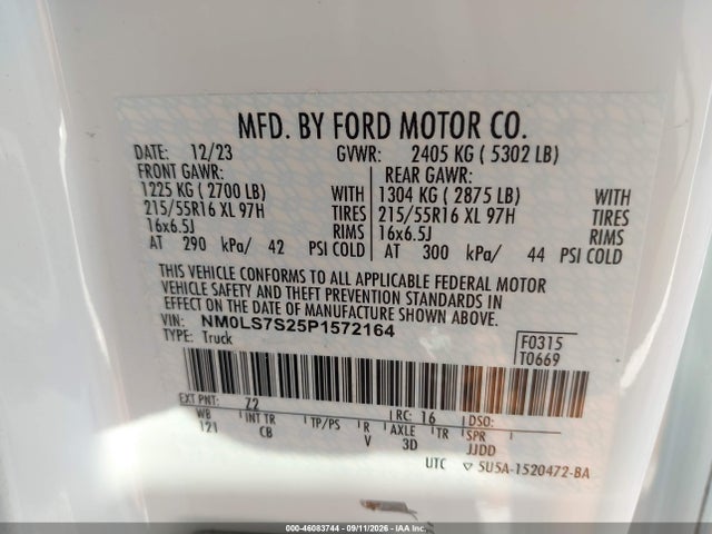 2023 FORD TRANSIT CONNECT XL 9