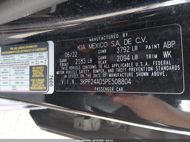 2023 KIA FORTE LX 9