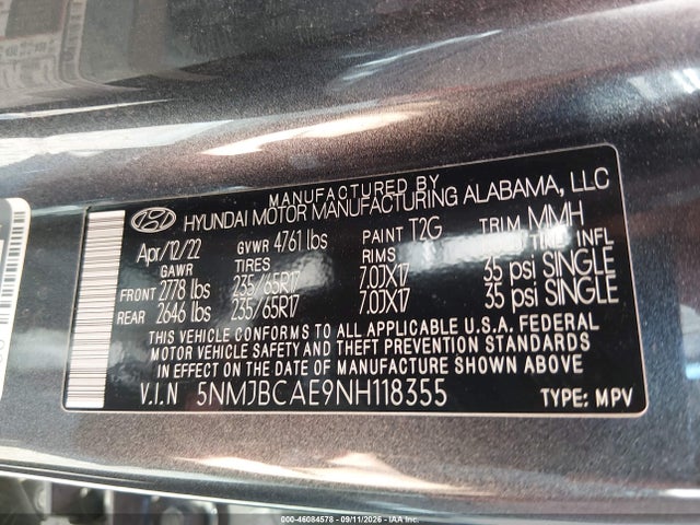 2022 HYUNDAI TUCSON SEL 9
