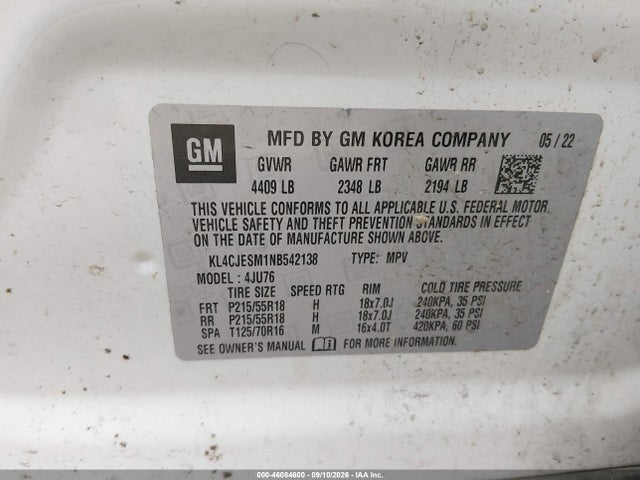 2022 BUICK ENCORE AWD PREFERRED 9
