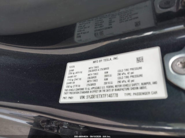 2026 TESLA MODEL 3 PERFORMANCE ALL-WHEEL DRIVE 9