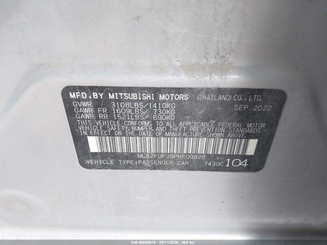 2023 MITSUBISHI MIRAGE G4 BLACK EDITION/ES/LE 9