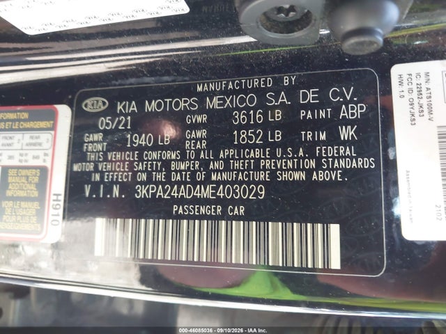 2021 KIA RIO LX 9