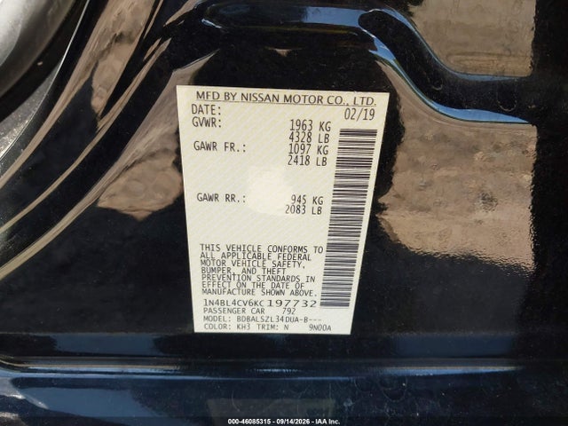2019 NISSAN ALTIMA 2.5 SR 9