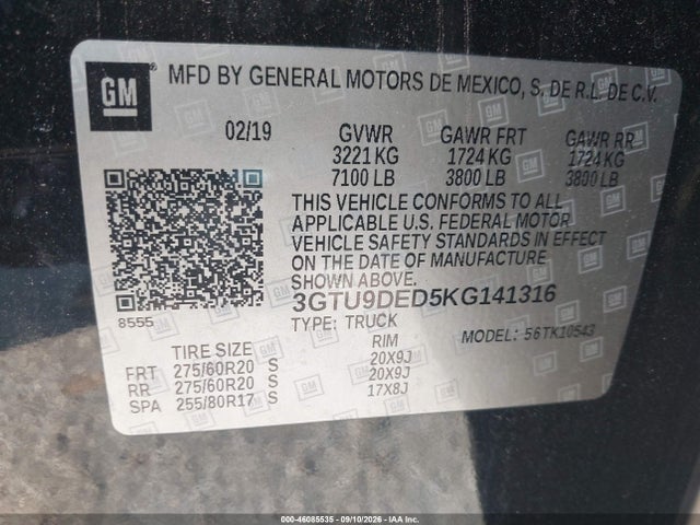 2019 GMC SIERRA 1500 SLT 9