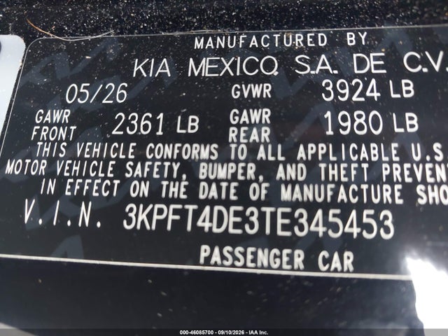 2026 KIA K4 LXS 9