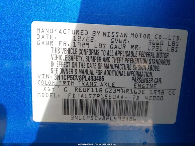 2023 NISSAN KICKS SV XTRONIC CVT 9