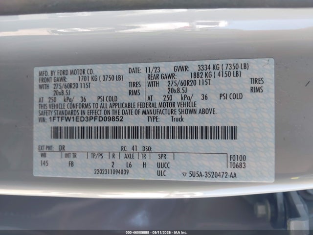 2023 FORD F-150 XLT 9