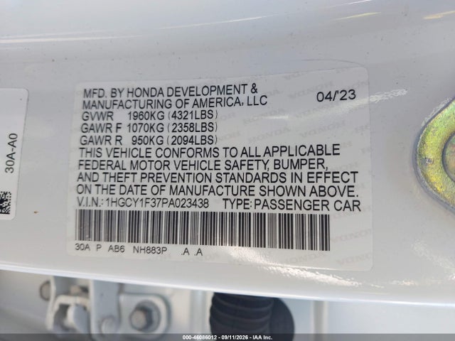 2023 HONDA ACCORD EX 9