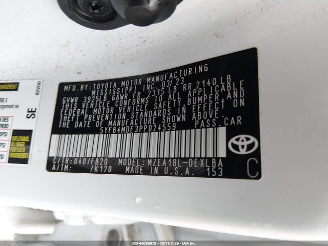 2023 TOYOTA COROLLA LE 9