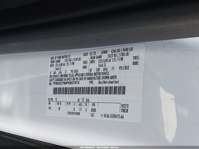 2023 FORD TRANSIT-350 PASSENGER VAN XLT 9