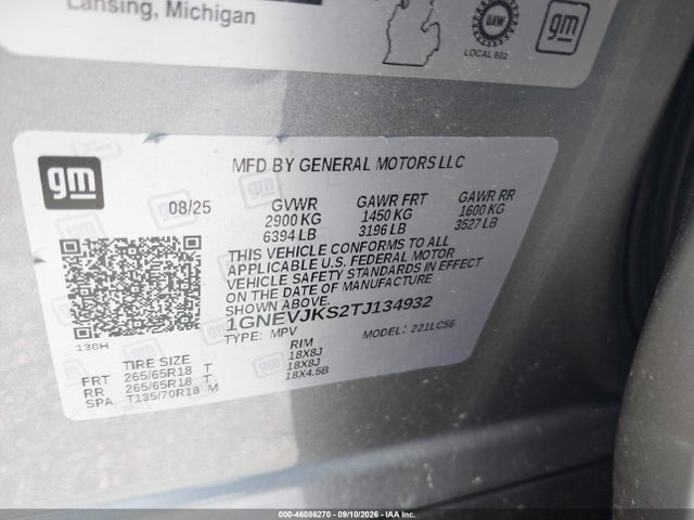 2026 CHEVROLET TRAVERSE AWD Z71 9
