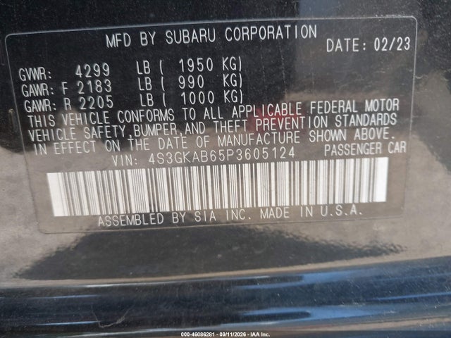 2023 SUBARU IMPREZA BASE 9