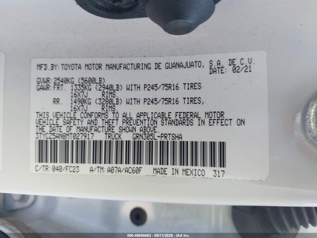 2021 TOYOTA TACOMA SR5 V6 9