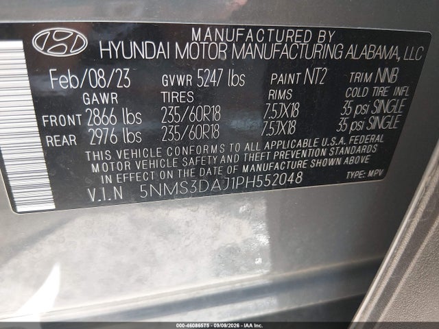 2023 HYUNDAI SANTA FE SEL 9