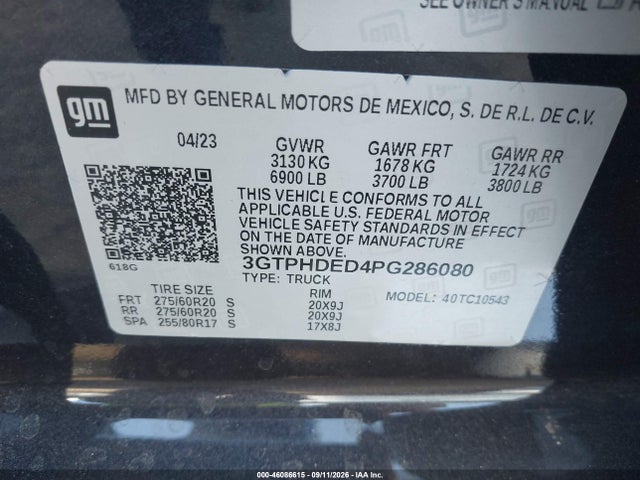 2023 GMC SIERRA 1500 2WD SHORT BOX SLT 9