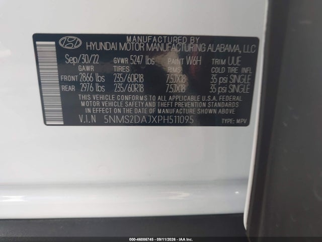 2023 HYUNDAI SANTA FE SEL 9