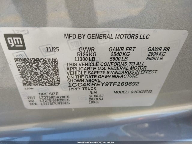 2026 CHEVROLET SILVERADO 2500 HD , STANDARD BED, HIGH COUNTRY, 4WD 9