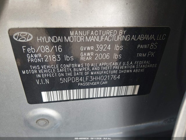2017 HYUNDAI ELANTRA SE 9