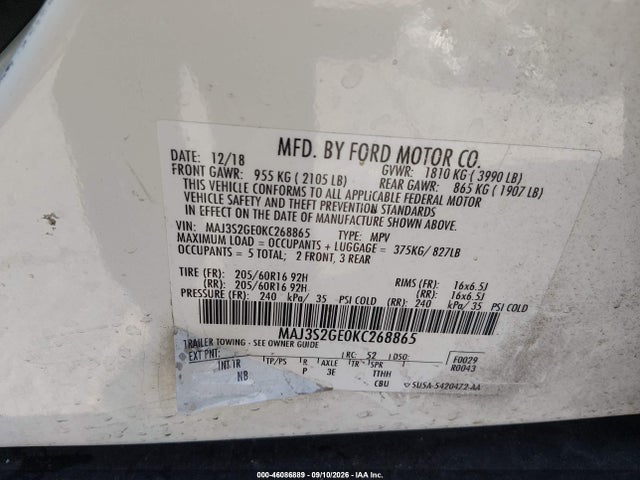 2019 FORD ECOSPORT SE 9