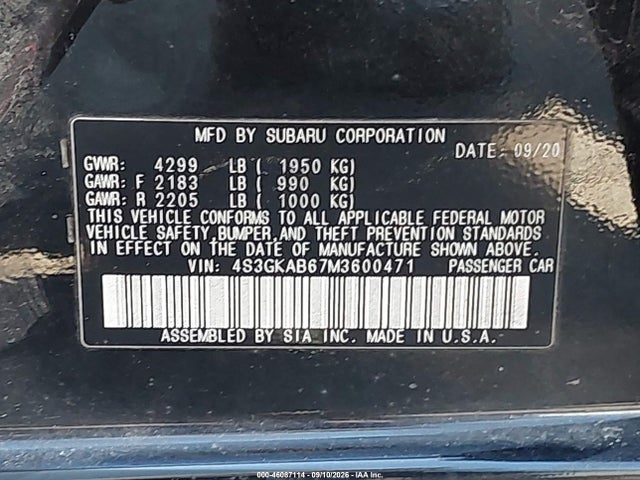 2021 SUBARU IMPREZA SEDAN 9