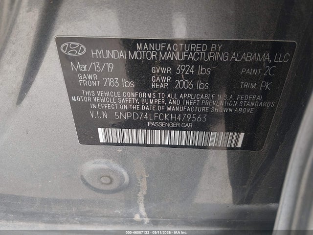 2019 HYUNDAI ELANTRA SE 9