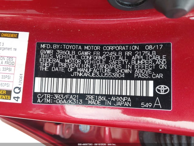 2018 TOYOTA COROLLA IM 9