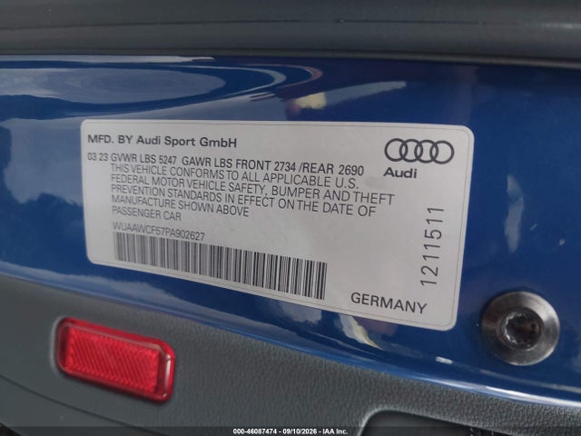 2023 AUDI RS 5 SPORTBACK TFSI QUATTRO TIPTRONIC 9