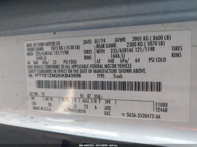 2019 FORD TRANSIT-150 9