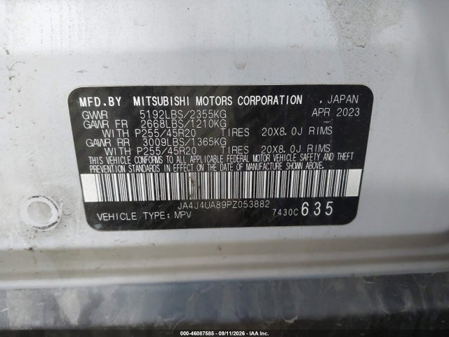 2023 MITSUBISHI OUTLANDER RALLIART S-AWC/SE 2.5 S-AWC/SE BLACK EDITION S-AWC/SE SPECIAL EDITIONT S-AWC 9