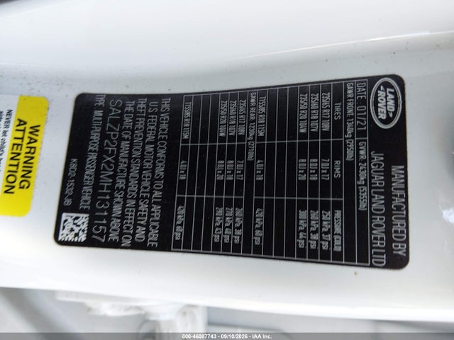 2021 LAND ROVER RANGE ROVER EVOQUE SE 9