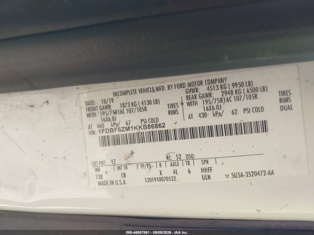 2019 FORD TRANSIT-350 CAB 9