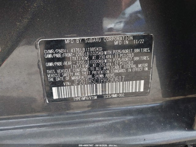 2023 SUBARU CROSSTREK SPORT 9