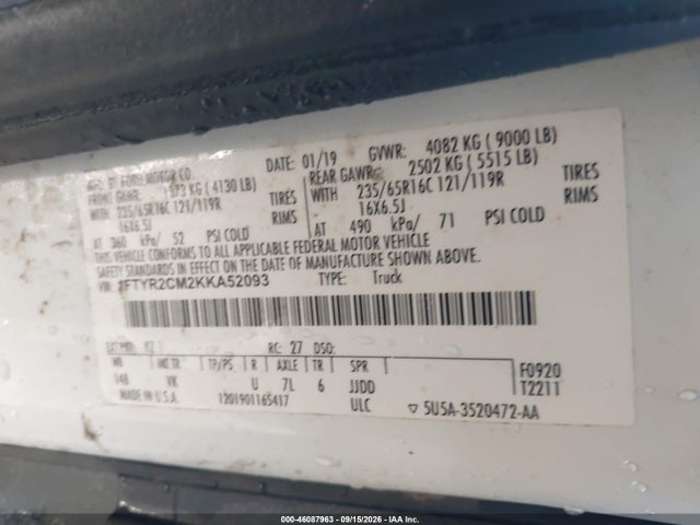 2019 FORD TRANSIT-250 9