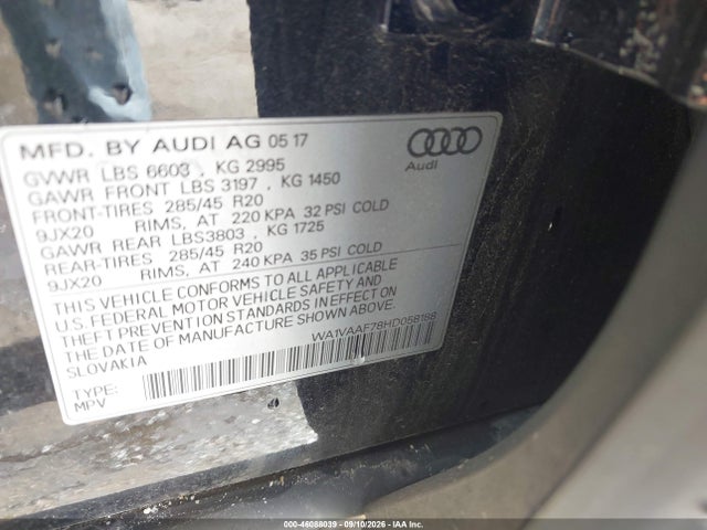 2017 AUDI Q7 3.0T PREMIUM 9