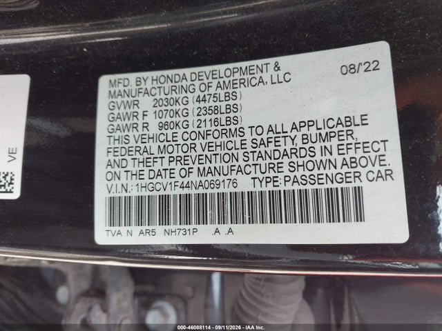 2022 HONDA ACCORD SPORT SPECIAL EDITION 9