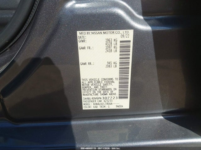 2023 NISSAN ALTIMA SV FWD 9