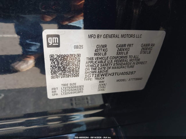 2026 GMC SIERRA EV STANDARD RANGE DENALI 9