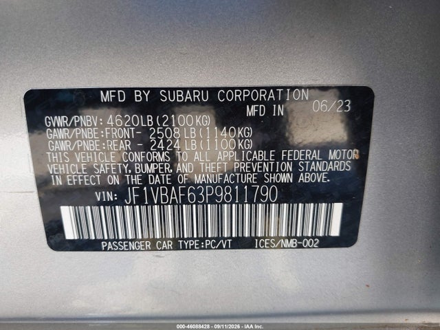 2023 SUBARU WRX PREMIUM 9