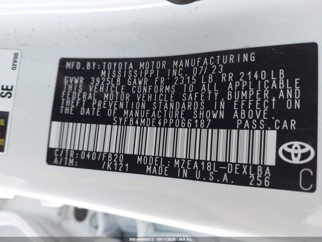 2023 TOYOTA COROLLA LE 9