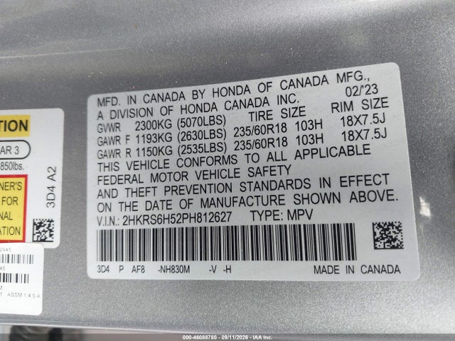 2023 HONDA CR-V HYBRID SPORT 9