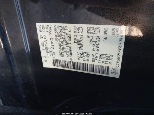 2017 NISSAN TITAN PLATINUM RESERVE 9