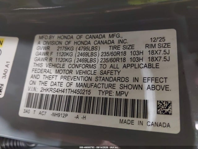 2026 HONDA CR-V EX AWD 9